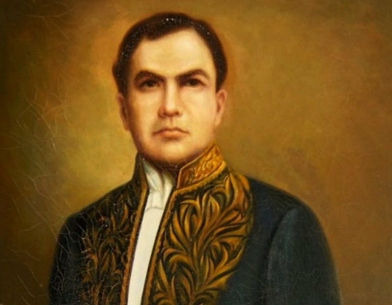 Retrato del poeta leonés Rubén Darío.