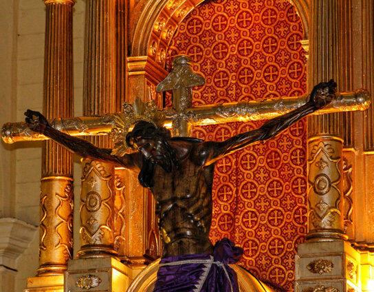 Imagen del Cristo de Pedrarias en la Catedral de León, Nicaragua