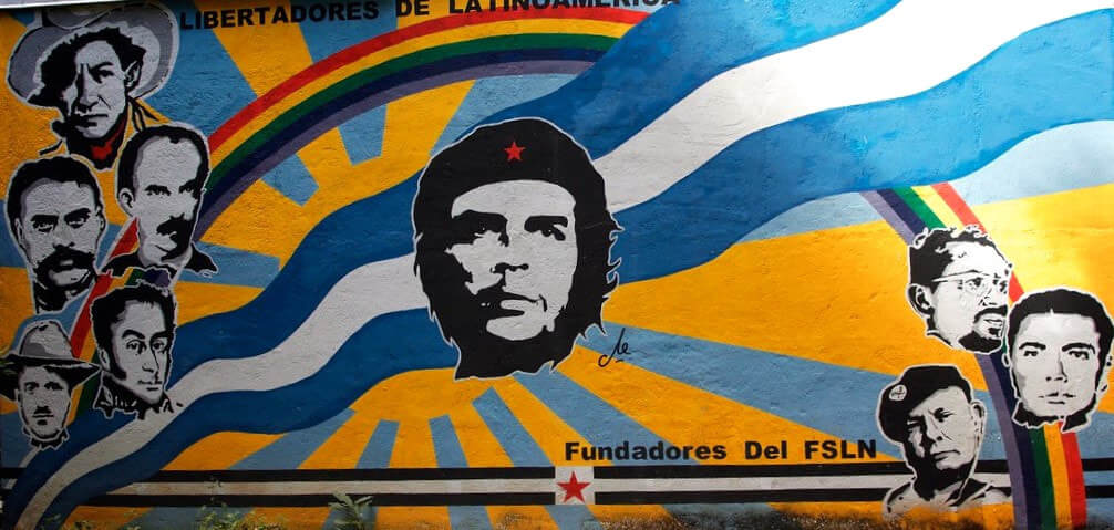 Mural de la Revolución en el museo de León, Nicaragua